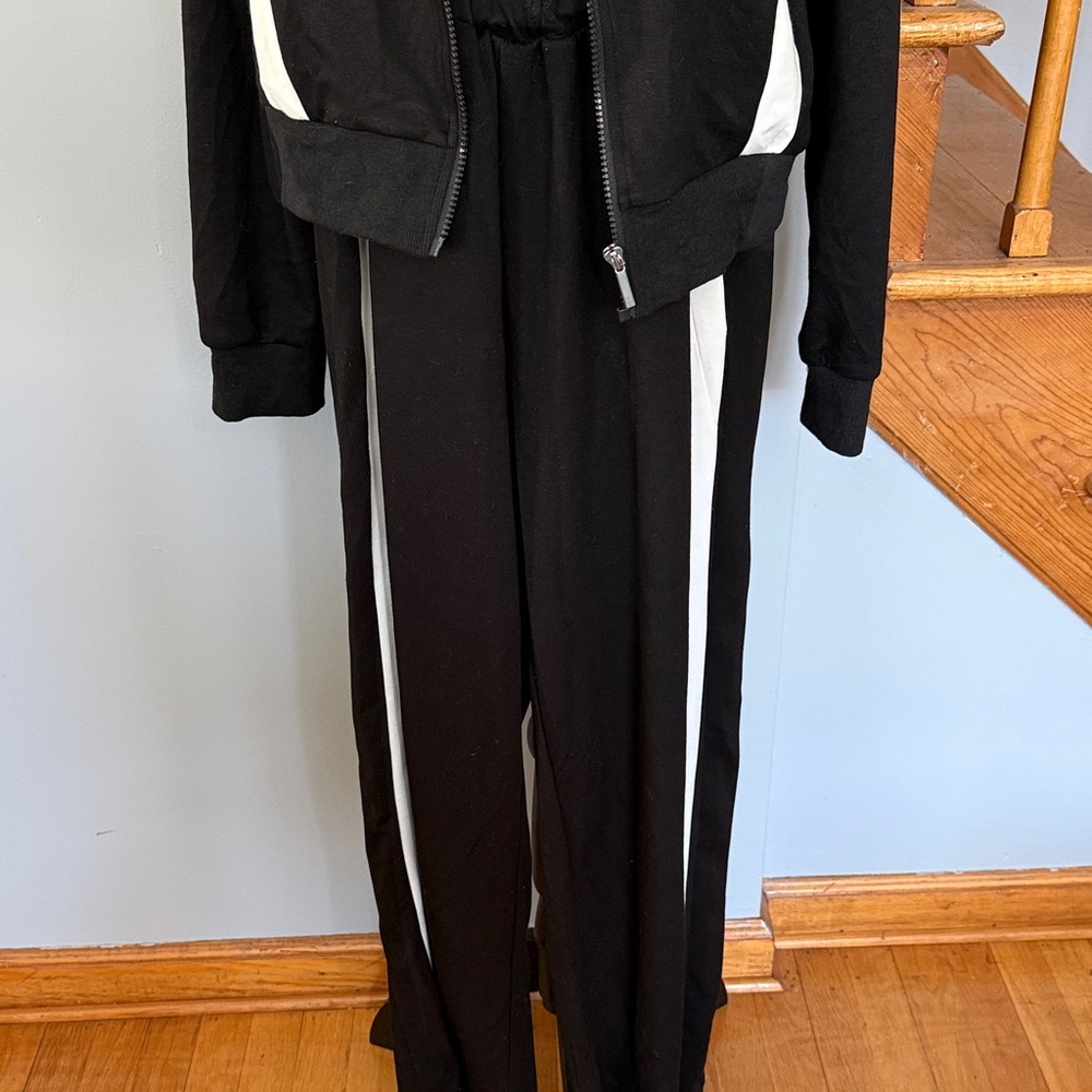 Women's Black and White Track Suit - Picture 4 of 6
